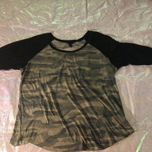 Camo 3/4 sleeve